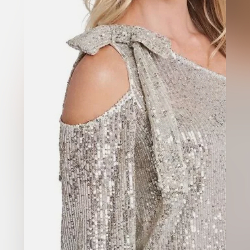 Cece Sequin Longsleeve Top - image 3